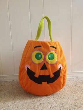 Halloween Pumpkin Jack-o'-lantern Trick Or Treat Candy Basket